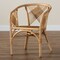 Baxton Studio Kagama Modern Bohemian Natural Brown Rattan Dining Chair 209-12789 - alternate 3